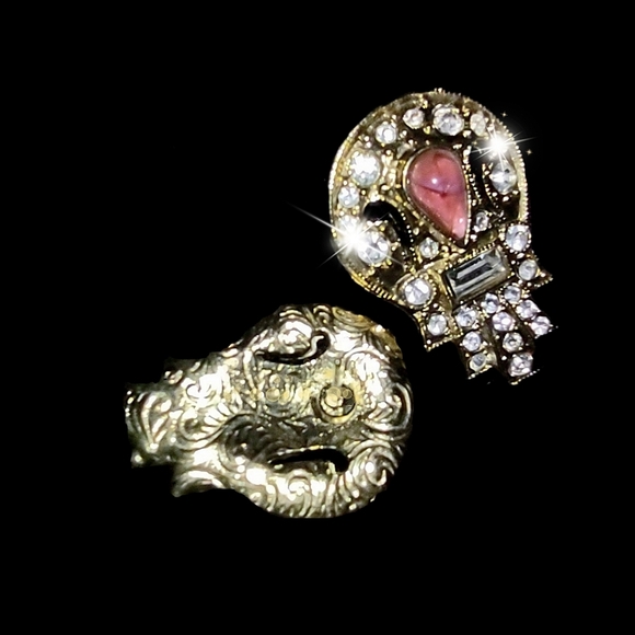 Art Deco Goldtone Fashion Earrings Crystal Baguettes - Picture 12 of 16